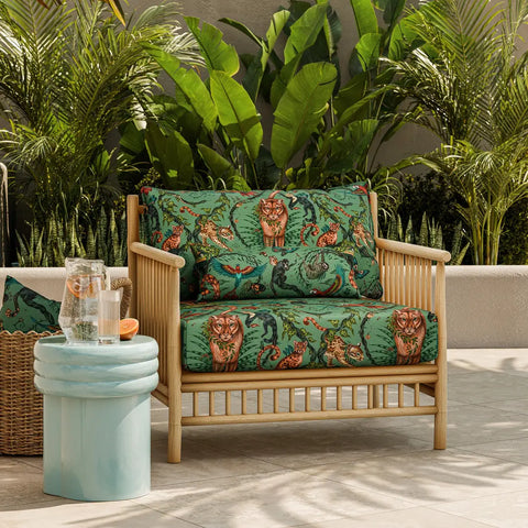 Clarke & Clarke Bosque Dreams Indoor Outdoor Aquamarine