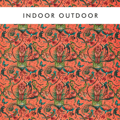 Clarke & Clarke Bosque Dreams Indoor Outdoor Coral