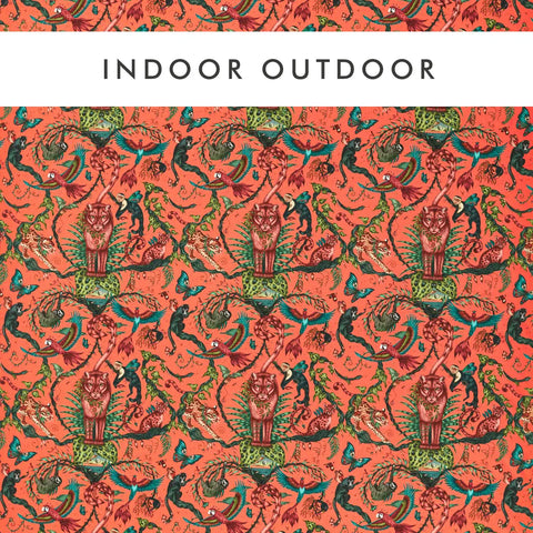 Clarke & Clarke Bosque Dreams Indoor Outdoor Coral