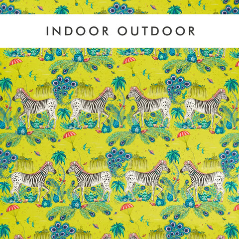 Clarke & Clarke Lost World Indoor Outdoor Lime