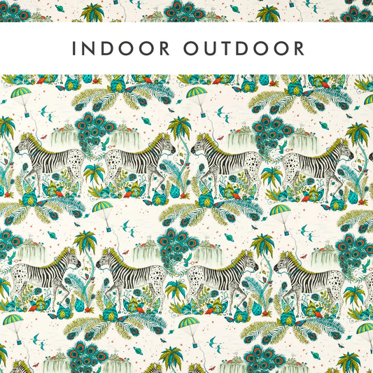 Clarke & Clarke Lost World Indoor Outdoor Green