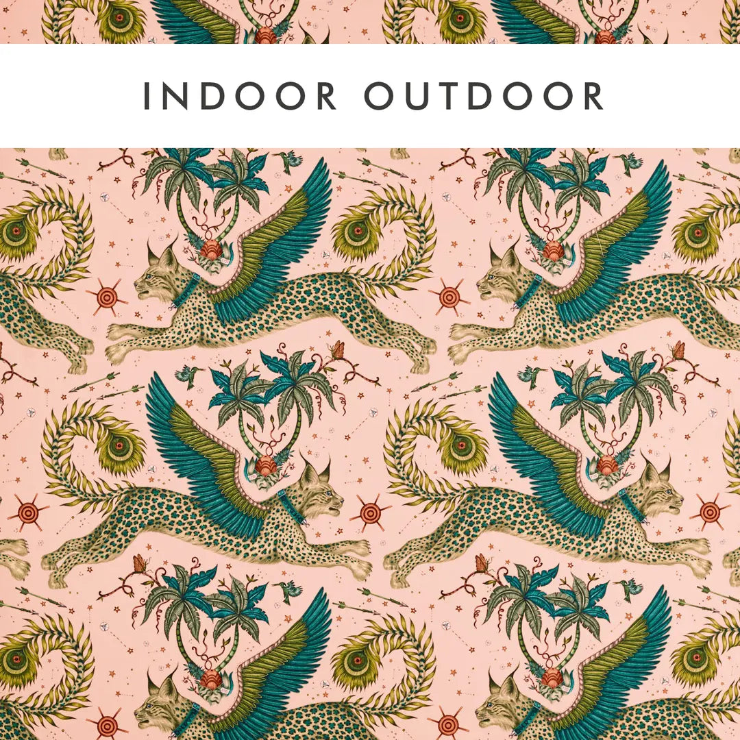 Clarke & Clarke Lynx Indoor Outdoor Pink