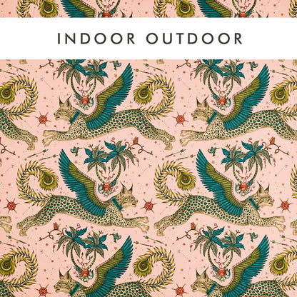 Clarke & Clarke Lynx Indoor Outdoor Pink