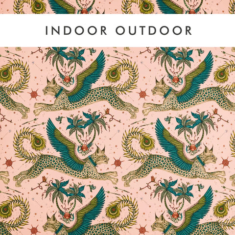Clarke & Clarke Lynx Indoor Outdoor Pink