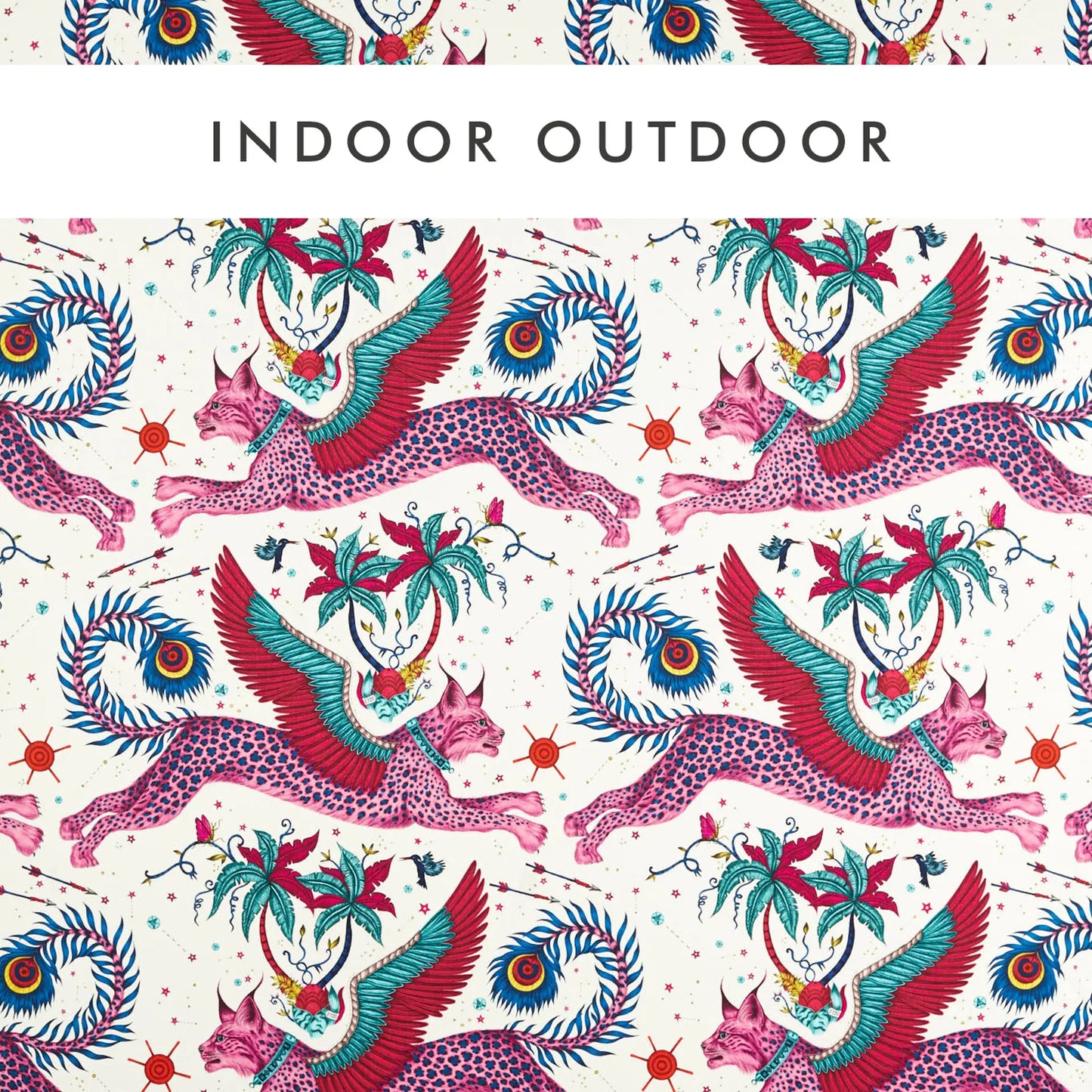 Clarke & Clarke Lynx Indoor Outdoor Magenta