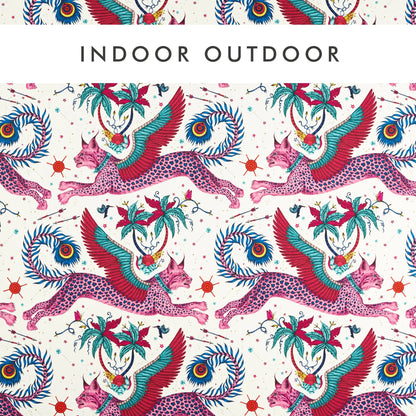 Clarke & Clarke Lynx Indoor Outdoor Magenta