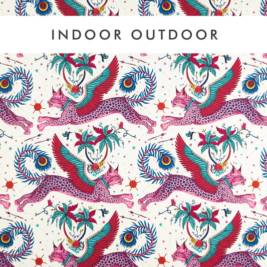 Clarke & Clarke Lynx Indoor Outdoor Magenta