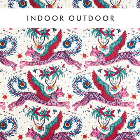 Clarke & Clarke Lynx Indoor Outdoor Magenta