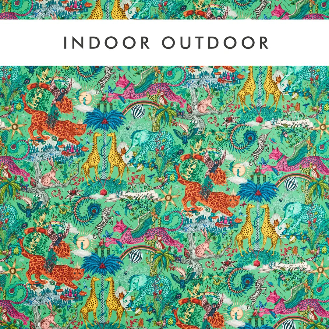 Clarke & Clarke Paradise Lost Indoor Outdoor Green