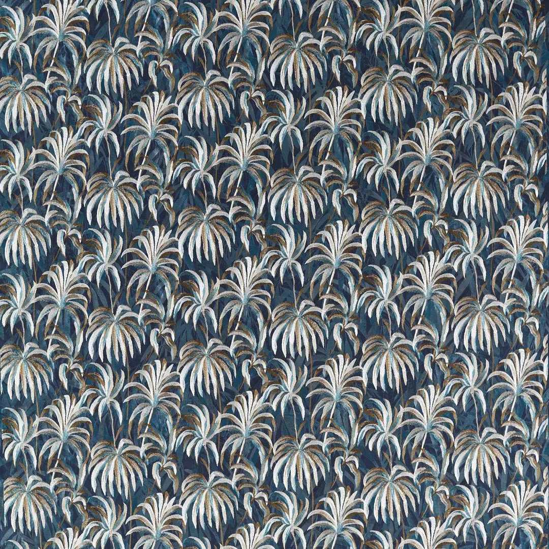 Clarke & Clarke Floresta Embroidery Midnight/antique