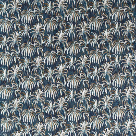 Clarke & Clarke Floresta Embroidery Midnight/antique
