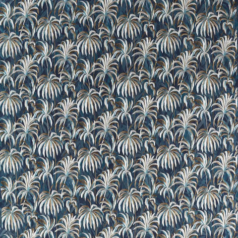 Clarke & Clarke Floresta Embroidery Midnight/antique