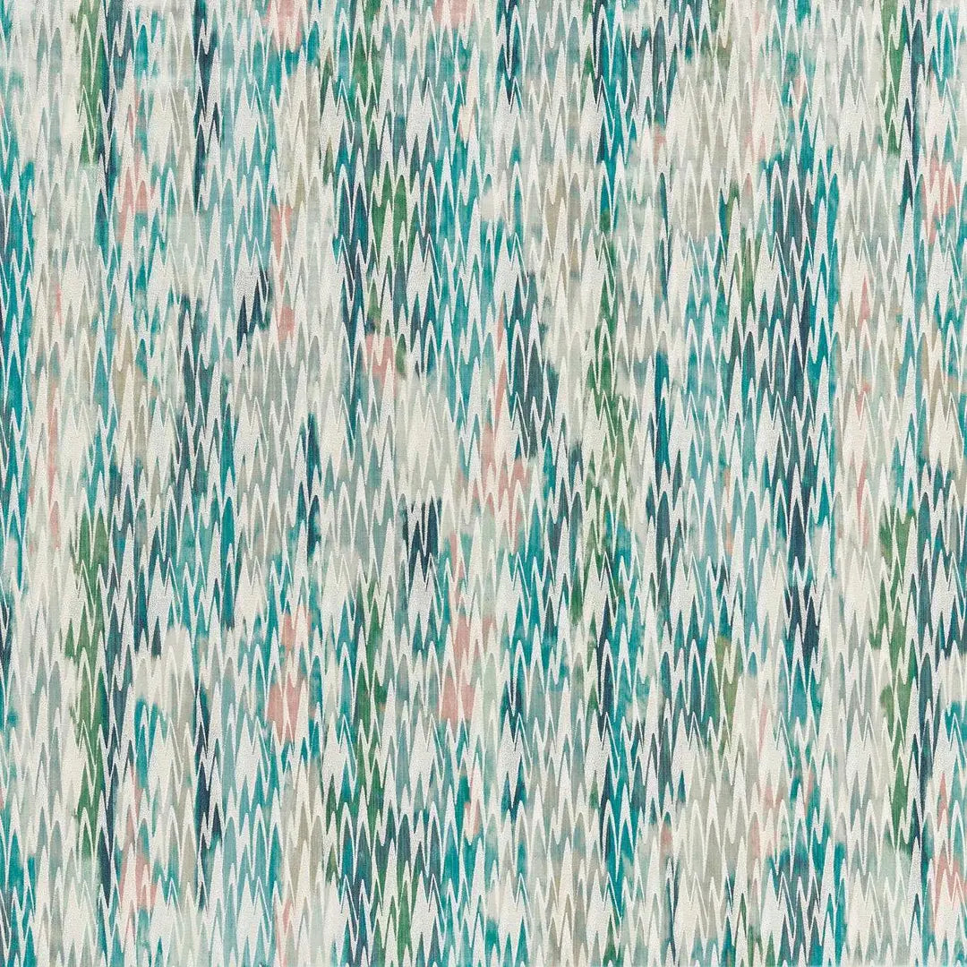 Clarke & Clarke Ignis Teal/blush