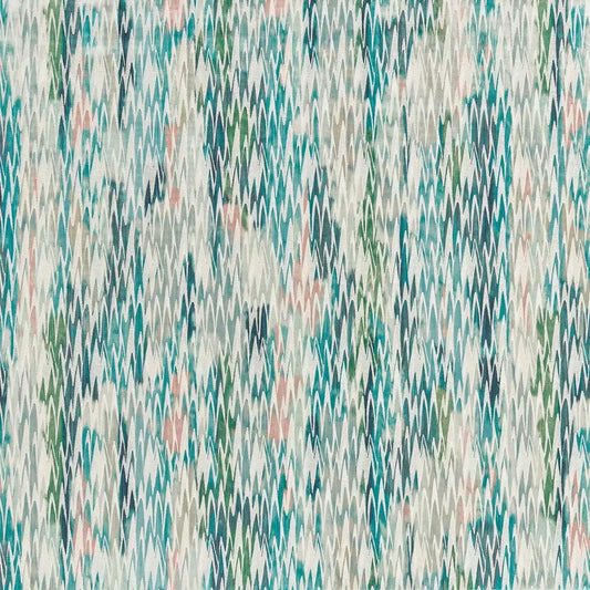 Clarke & Clarke Ignis Teal/blush