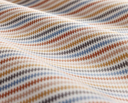 Clarke & Clarke Grove Stripe Mustard/Terracotta/Storm