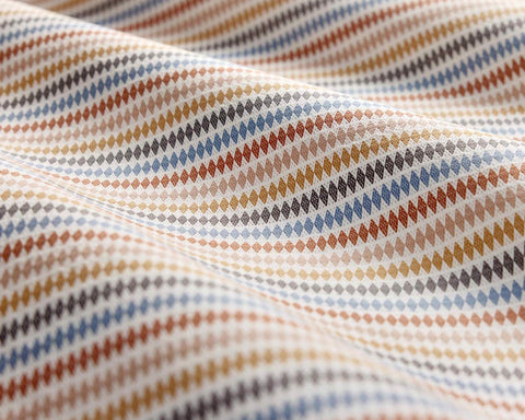Clarke & Clarke Grove Stripe Mustard/Terracotta/Storm