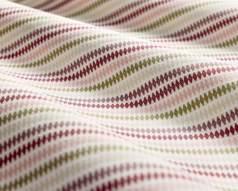 Clarke & Clarke Grove Stripe Raspberry/Plum/Olive