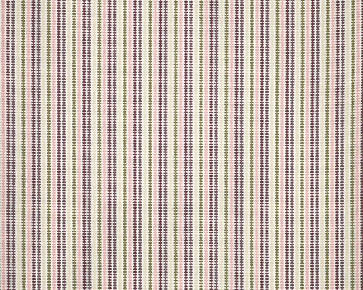 Clarke & Clarke Grove Stripe Raspberry/Plum/Olive