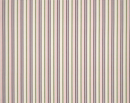 Clarke & Clarke Grove Stripe Raspberry/Plum/Olive