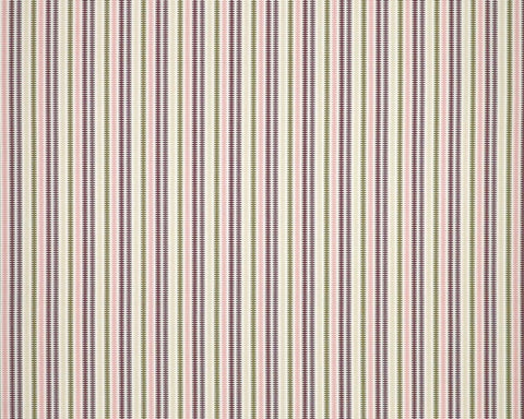 Clarke & Clarke Grove Stripe Raspberry/Plum/Olive
