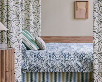 Clarke & Clarke Grove Stripe Forest/Mustard/Sage