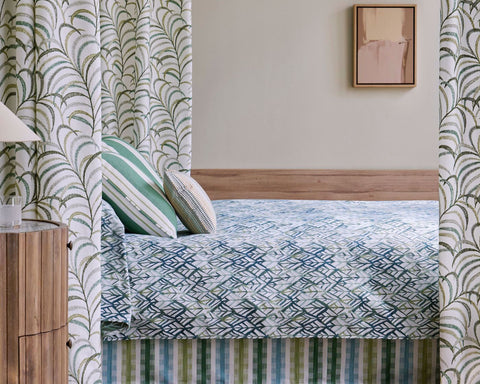 Clarke & Clarke Grove Stripe Forest/Mustard/Sage