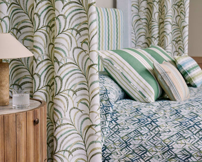 Clarke & Clarke Grove Stripe Forest/Mustard/Sage