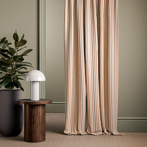 Clarke & Clarke Grove Stripe Spice/Rust/Terracotta