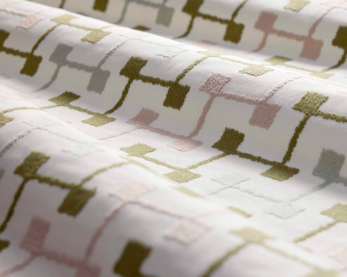 Clarke & Clarke Hemlock Olive/Blush