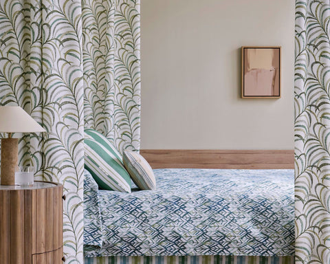 Clarke & Clarke Willowbourne Sky/Herb/Lime