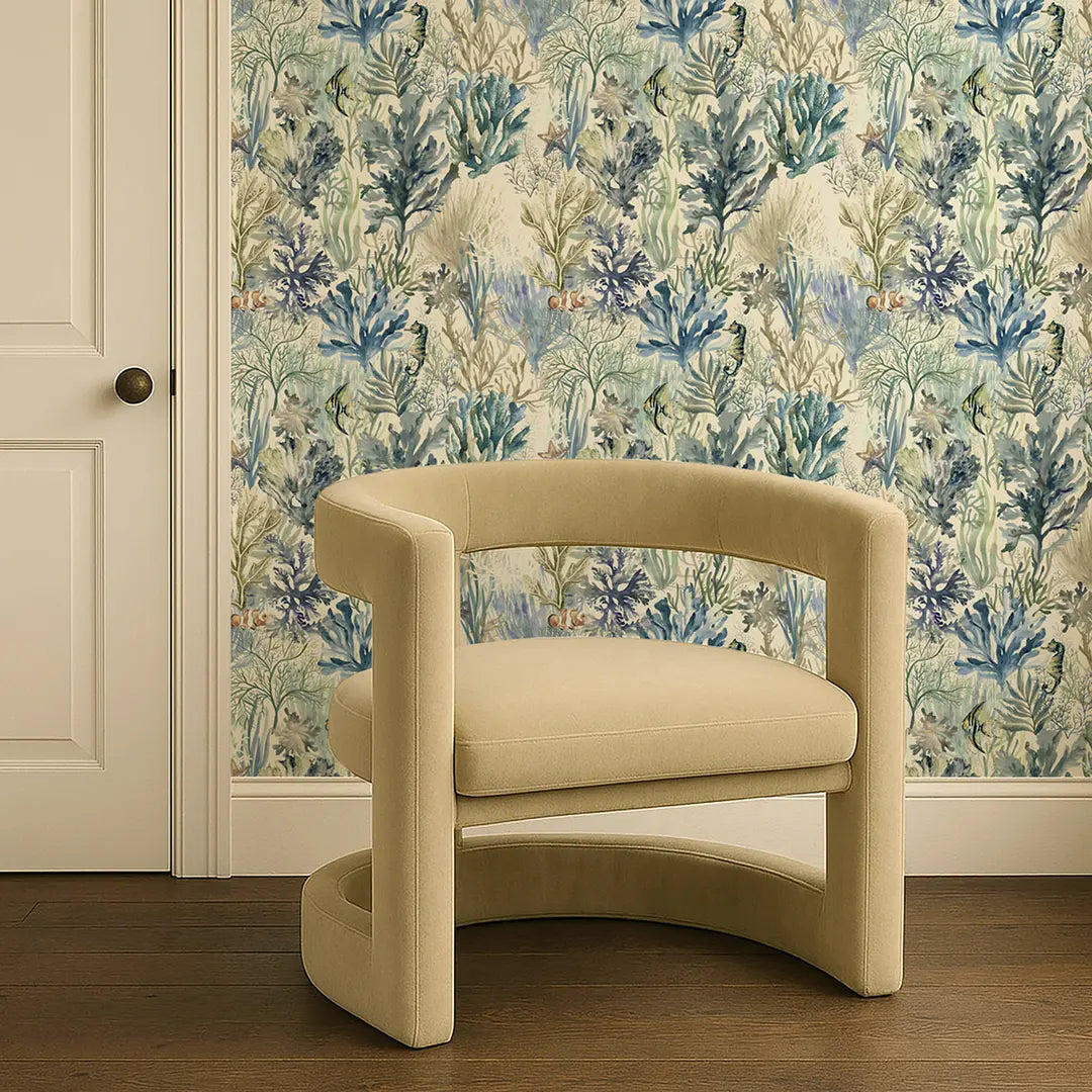Clarke & Clarke Oceana Denim Wallpaper Whole Roll 10.05m