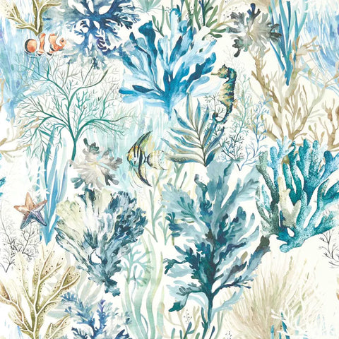 Clarke & Clarke Oceana Denim Wallpaper Whole Roll 10.05m