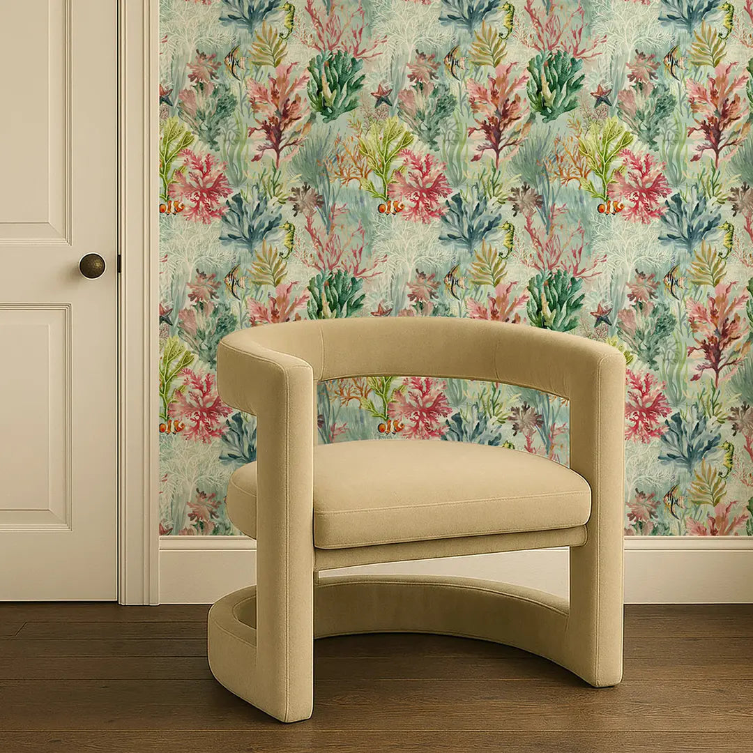 Clarke & Clarke Oceana Seafoam Wallpaper Whole Roll 10.05m