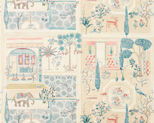 Sanderson Sultan`s Garden Ruby/Teal