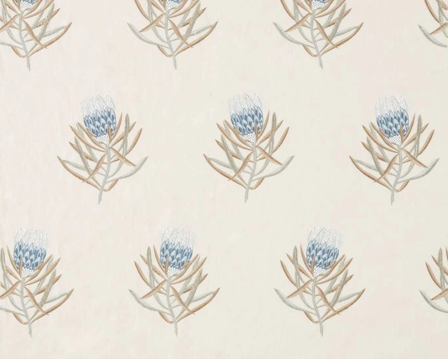 Sanderson Protea Flower China Blue/Linen