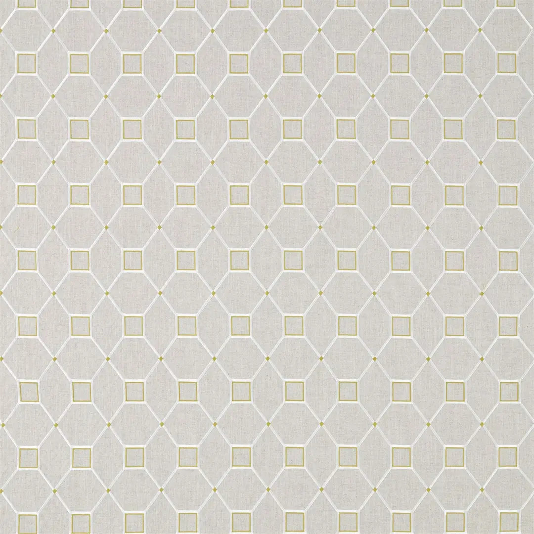 Sanderson Baroque Trellis Daffodil/Linen
