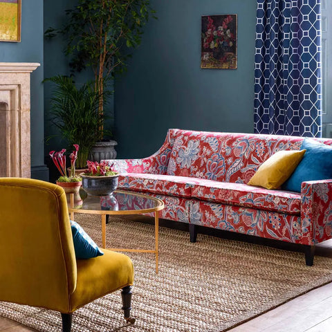 Sanderson Baroque Trellis Daffodil/Linen