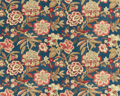 Sanderson Indra Flower Indigo/Cherry