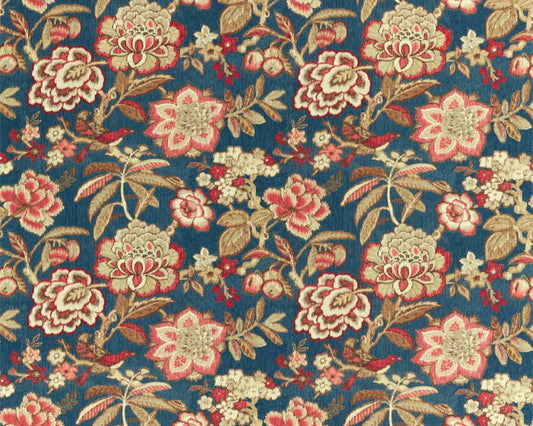 Sanderson Indra Flower Indigo/Cherry