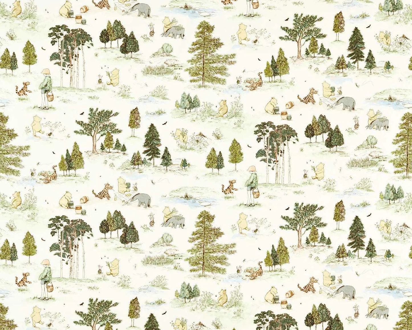 Sanderson Winnie The Pooh Macaron Green