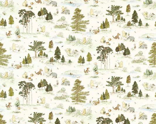 Sanderson Winnie The Pooh Macaron Green
