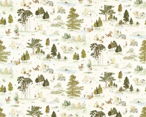 Sanderson Winnie The Pooh Macaron Green