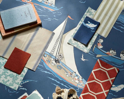 Sanderson Donald Nautical Night Fishing
