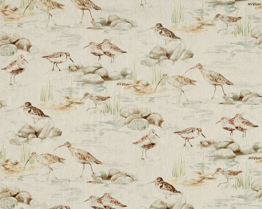 Sanderson Estuary Birds Linen Eggshell/Nest