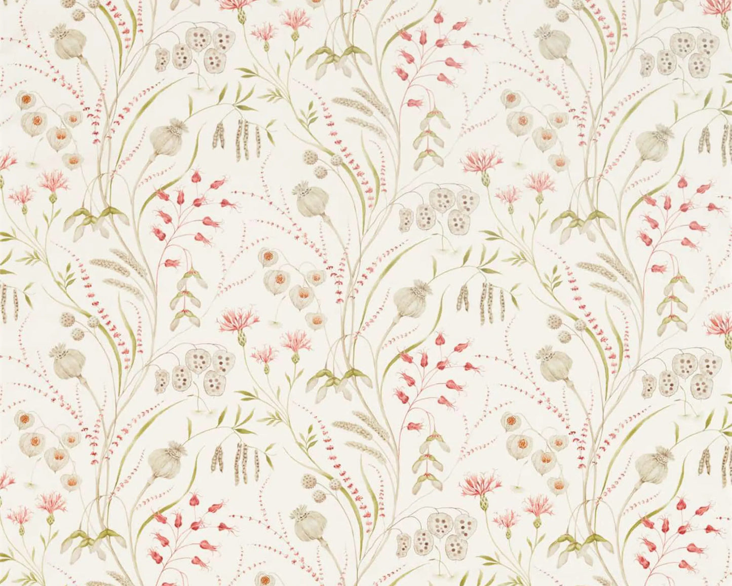 Sanderson Summer Harvest Claret/Olive