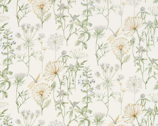 Sanderson Wild Angelica Silver/Spring Leaf