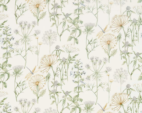 Sanderson Wild Angelica Silver/Spring Leaf