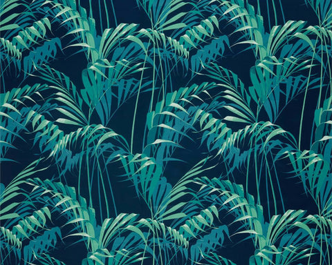 Sanderson Palm House Ink/Teal