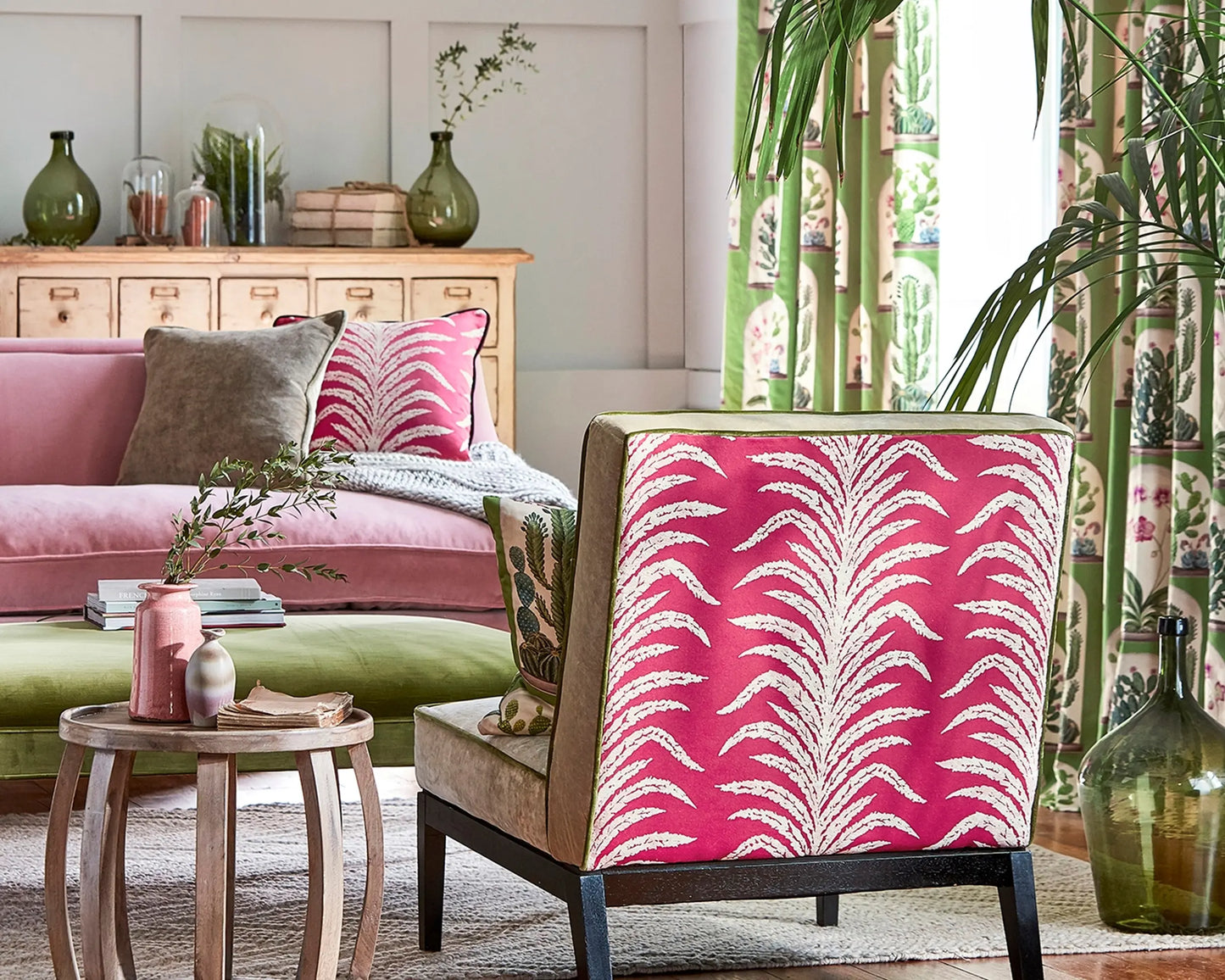 Sanderson Tree Fern Weave Crusoe Blue