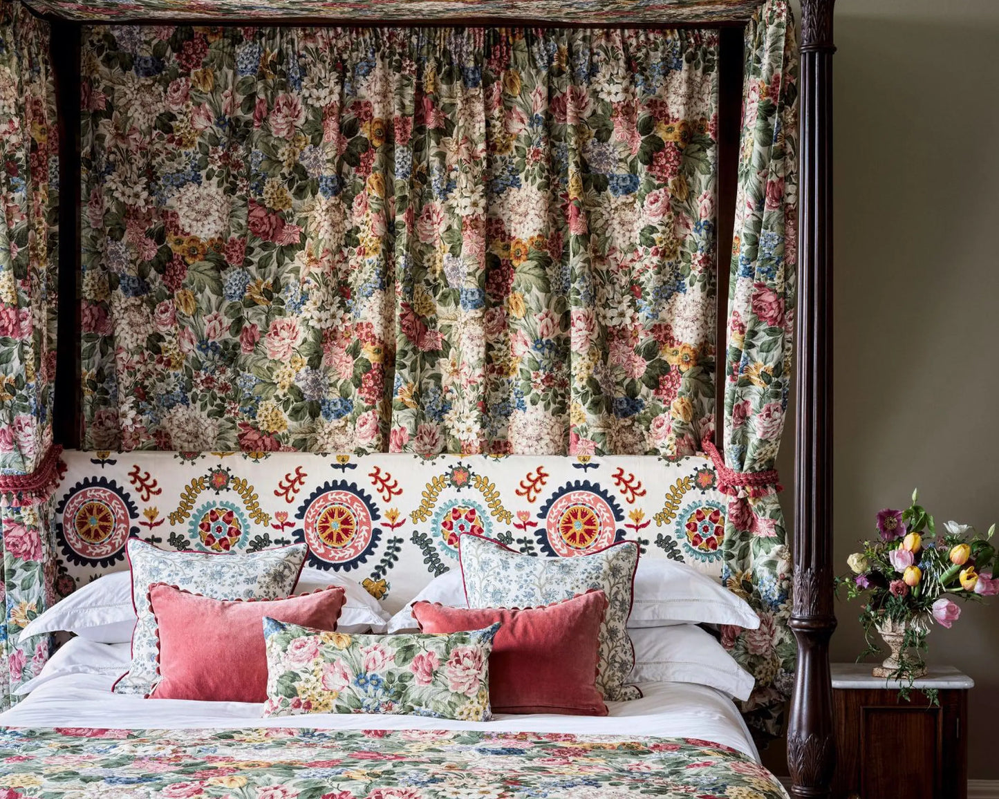 Sanderson Hydrangea & Rose Chintz